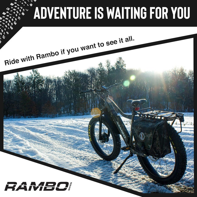 Rambo Bikes Aluminum Bike Rack - Heavy-Duty, Extra-Large Rear Bike Rack for Fat Tire Bikes - 40lbs Maximum Capacity, Lightweight 6061 Aluminum Alloy Frame - Easy to Install on Electric Bikes - Image 5